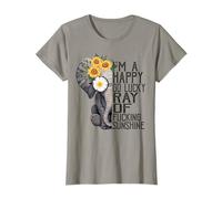 I'm A Happy Go Lucky Ray Of Fucking Sunshine Hippie Elephant T-Shirt