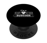 I'm a heart attack survivor Infarct Survived Hearts Surgery PopSockets Adhesive PopGrip
