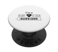 I'm a heart attack survivor Infarct Survived Hearts Surgery PopSockets Adhesive PopGrip