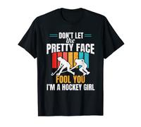 I'm A Hockey Girl Goal Keeper Stick Retro Field Hockey T-Shirt