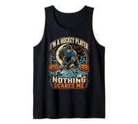 I'm A Hockey Player Nothing Scares Me Ice Hockey Halloween Tank Top