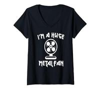 Im A Huge Metal Fan - Funny Heavy Metal Novelty V-Neck T-Shirt