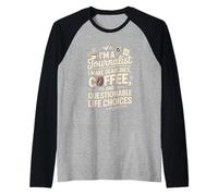 I'm A Journalist I Make Deadlines Coffee Life Choices Raglan Baseball Tee