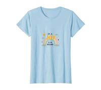 Im a Joy to Be Around Rainbow Positivity Quote T-Shirt, Women, Baby Blue, XL