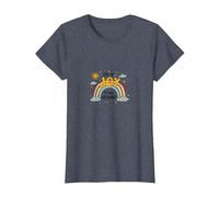 Im a Joy to Be Around Rainbow Positivity Quote T-Shirt, Women, Heather Blue, L