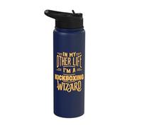 I'm A Kickboxing Wizard Funny Kickboxer Stainless Steel Insulated Water Bottle