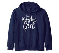 I'm a Kingdom Girl Shirt Bold Cool Kids Fun Christian TShirt Zip Hoodie