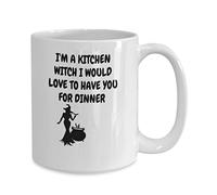 I'm A Kitchen Witch Wicca Chef Mug, Witch-Chef Playful Banter, Halloween Home Cooking-Night Supply, Witch-Life Gift-Ready Drinking Cup