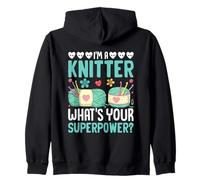 I'm A Knitter What's Your Superpower Creative Zip Hoodie