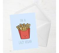 I'm A Lazy Vegan Greetings Card - Standard Card