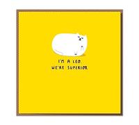 I'm A Leo. We're Superior. Funny Zodiac Cat Star Sign Birthday Card