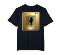 I'm a Limited Edition Barcode Woman Wall Art T-Shirt, Men's Big and Tall, Black, 4X Tall