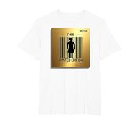 I'm a Limited Edition Barcode Woman Wall Art T-Shirt, Men's Big and Tall, White, 5X Tall