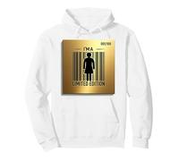 Im a Limited Edition Women Empowerment Barcode Woman Wall Art Pullover Hoodie, Adult Unisex, White, Small