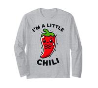I'm A Little Chili Pepper Spicy Food Hot Sauce Funny Pun Long Sleeve T-Shirt