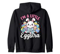 I'm A Little Eggstra Easter Day Egg Rabbit Bunny Celebration Zip Hoodie