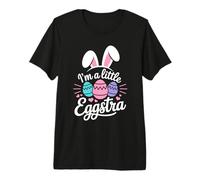 I'm A Little Eggstra Funny Easter Bunny Eggs Pun Premium T-Shirt