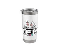 I'm A Little Eggstra Funny Easter Bunny Humor Stainless Steel Insulated Tumbler