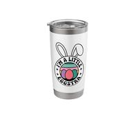 Im A Little Eggstra Funny Easter Bunny Quote Stainless Steel Insulated Tumbler
