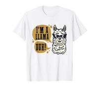 I'm A Llama Duh Shirt Halloween Easy Llama Costume T-Shirt