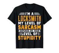 I'm a Locksmith My Level of Sarcasm Lock Picker Locksmithing T-Shirt
