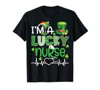 I'm A Lucky Nurse Shamrock Stethoscope Funny St Patricks Day T-Shirt
