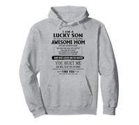 I'm A Lucky Son Of Awesome Mom She Was Born In June Pullover Hoodie