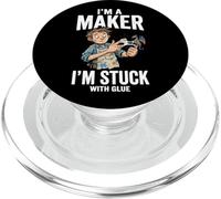 I'm A Maker I'm Stuck With Glue Funny Miniature Painter Men PopSockets PopGrip for MagSafe