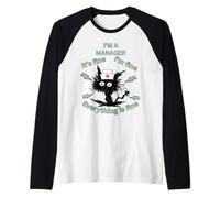 I'm a Manager Everything is Fine Humor Design Workwear Raglan Baseball Tee