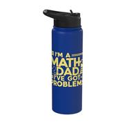 I'm A Math Dad I've Got Zero Problems Unique Style Stainless Steel Insulated Water Bottle