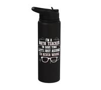 I'm a Math Teacher to Save Time - Mathematics Math Stainless Steel Insulated Water Bottle