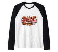 I'm A Meat Eater Deal with It Funny Carnivore Diet Fan Joke Raglan Baseball Tee