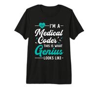 I'm A Medical Coder Genius Retro Assistant Coding Programmer Premium T-Shirt
