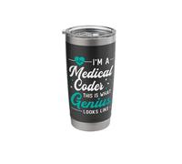 I'm A Medical Coder Genius Retro Assistant Coding Programmer Stainless Steel Insulated Tumbler
