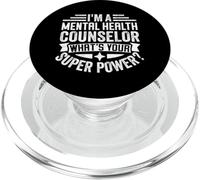 I'm A Mental Health Counselor What's Your Super Power? PopSockets PopGrip for MagSafe