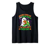 I'm A Mental Health Deal With Pricks Everyday Halloween Boo Tank Top