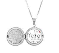 I'm a Mother What's your Superpower Locket Necklace Hold Picture Jewelry Birthday Gift