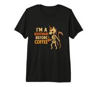 I'm A Nightmare Before Coffee Cute Unicorn Skeleton Caffeine Premium T-Shirt