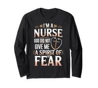 I'm A Nurse God Jesus Faith God CNA Christian Nurse Long Sleeve T-Shirt