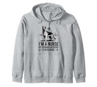 I'm A Nurse My German Shepherd Is In Charge Zip Hoodie
