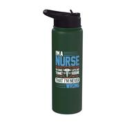 I'm A Nurse to Save Time Let's Just Assume Nursing Nurses Stainless Steel Insulated Water Bottle