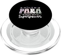I'm A Paraprofessional What's Your Superpower groovy Para PopSockets PopGrip for MagSafe
