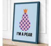 I'm A Pear Minimalist Canvas Wall Art Print 18x12 Inch