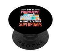 I'm A Pharmacist Superpower Pharmacy Technician PopSockets Adhesive PopGrip