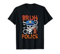 I'm A Police Halloween Horror Skull Costume Party Proud Job T-Shirt