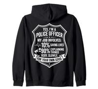 I'm a Police Officer Badge Design - Explaining Things Slowly Zip Hoodie