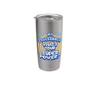 Im A Programmer Whats Your Superpower Coding Stainless Steel Insulated Tumbler