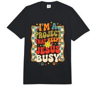 I'm A Project that Keeps Jesus Busy Funny Christian Comfort Colors Adult Heavyweight T-Shirt