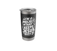 Im A Project that Keeps Jesus Busy Funny Christian Stainless Steel Insulated Tumbler