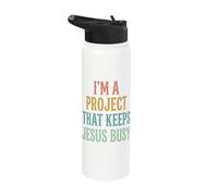 I'm A Project that Keeps Jesus Busy Stainless Steel Insulated Water Bottle